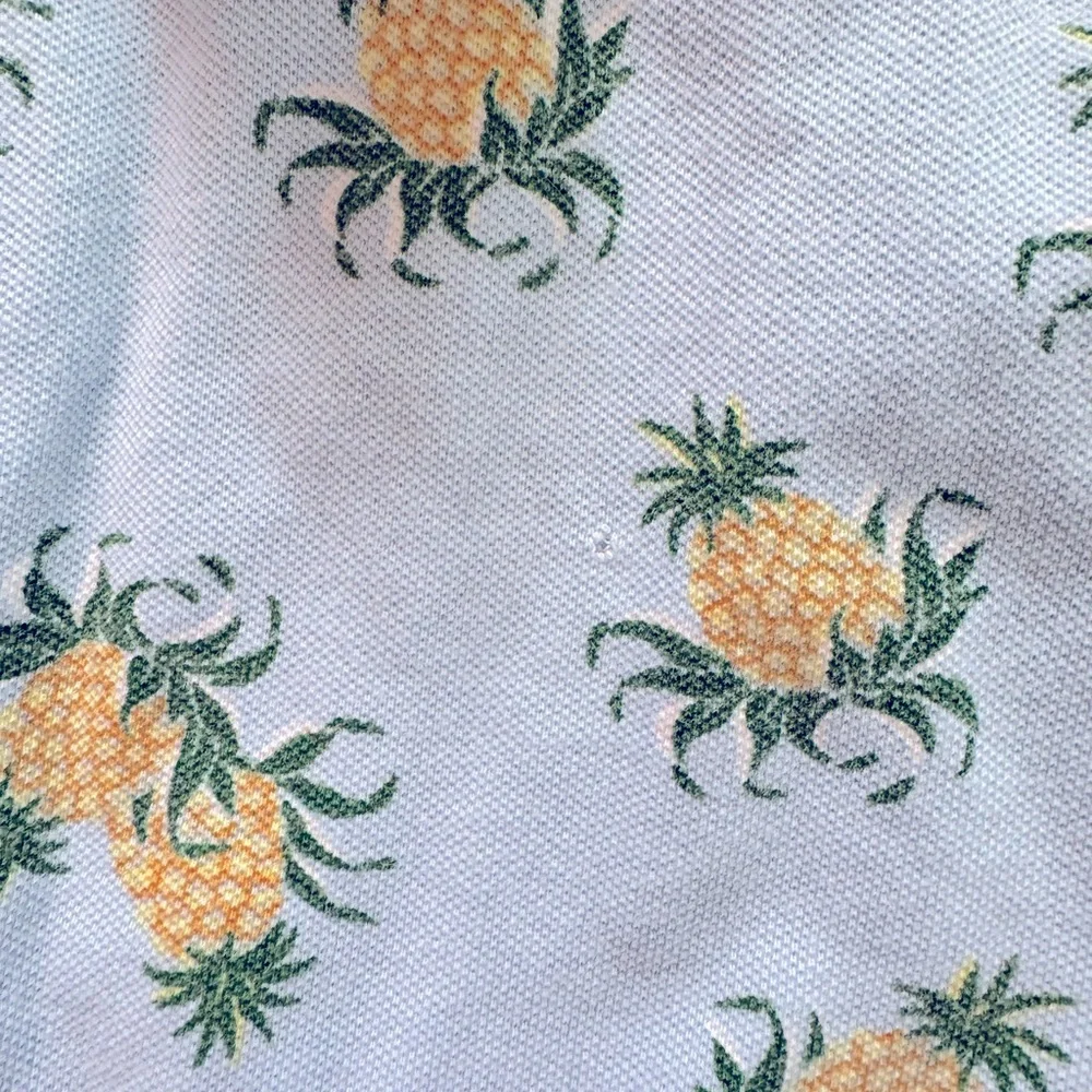 J.Crew Men Pineapple Print Polo Shirt